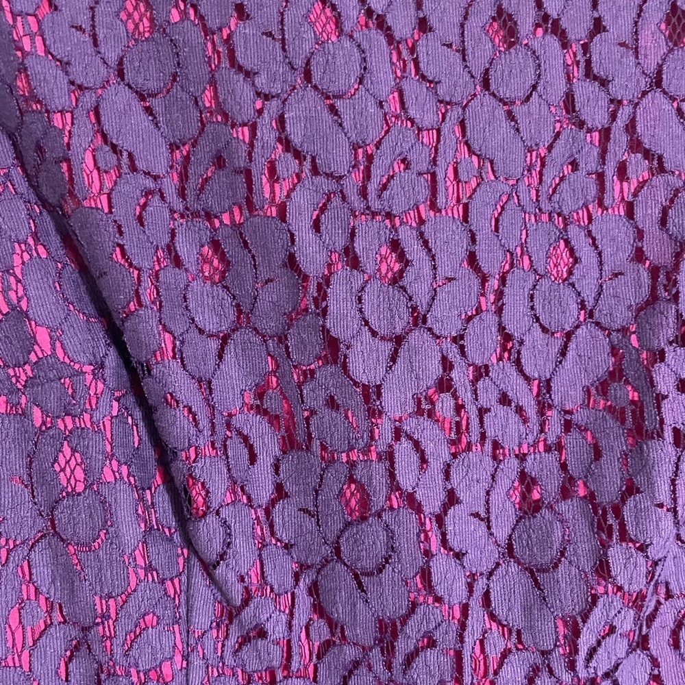 Adrianna Papell Elegant Purple Lace Dress Size 6 - Picture 10 of 11